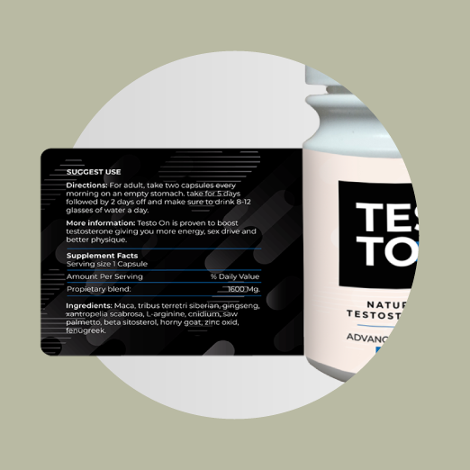 TESTO ON - Ingredientes naturales para apoyo masculino